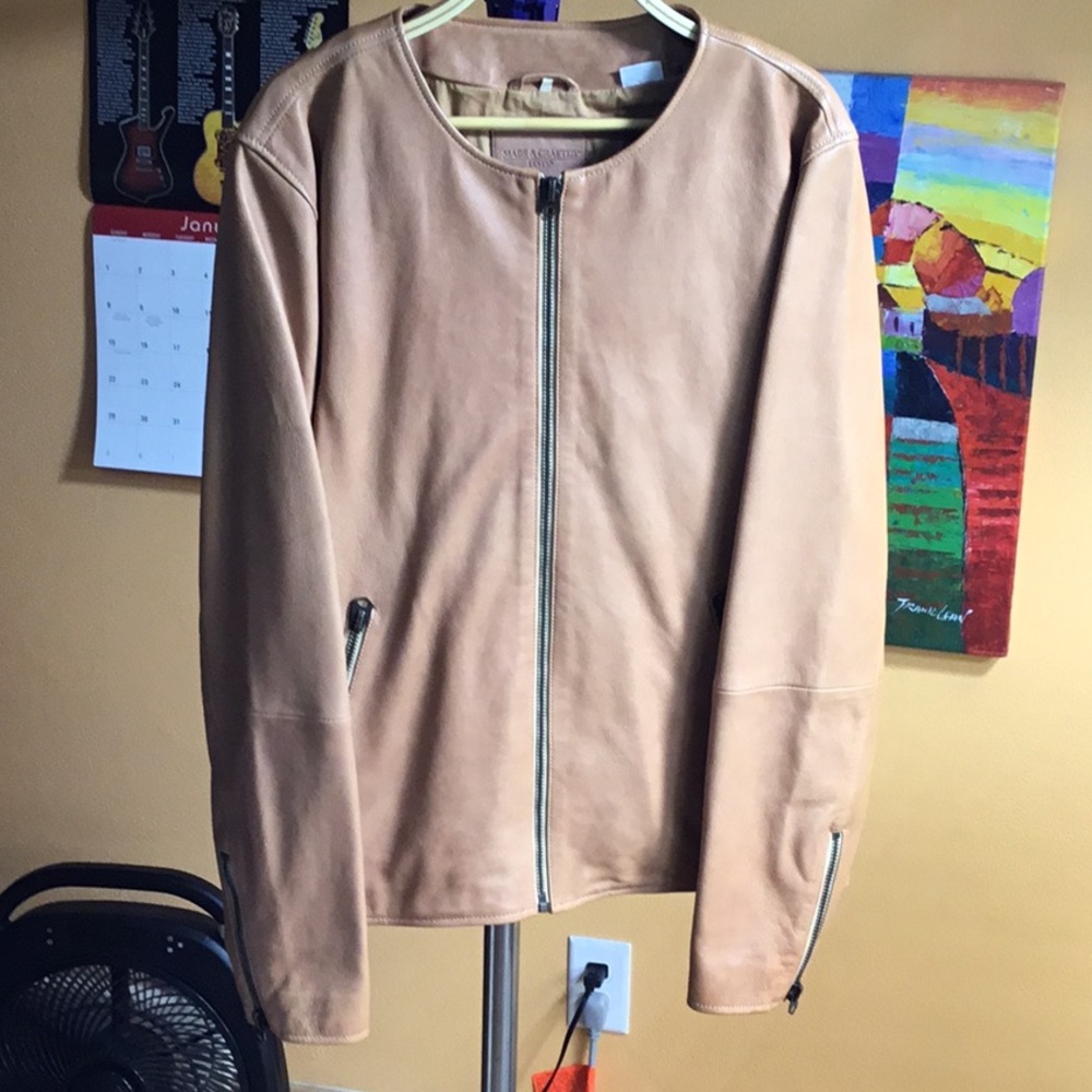 Levi’s Made & Crafted Natural Leather Collarless Jacket